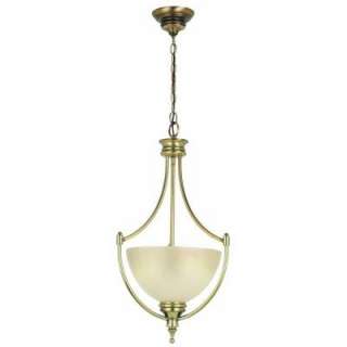 Home Decorators Collection Keswick 3 Light Brushed Brass Bowl Pendant 
