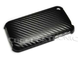 New Black carbon fiber hard case cover for iphone 3g 3gs  