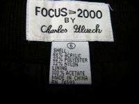 FOCUS 2000 Charles Gluech Acrylic Poly Blend Black Knit Gold Trim 