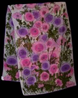 Vintage Scarf Vera Pink/Purple Floral 1960’S  