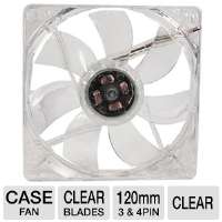 Click to view Masscool 120mm Clear Case Fan   Sleeve bearing, 3 pins 