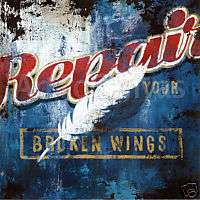 36x36 REPAIR YOUR BROKEN WINGS RODNEY WHITE CANVAS  