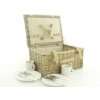 Mini Picknick Korb (geflochten) inkl. 17 Teile Keramik Set (Kanne 