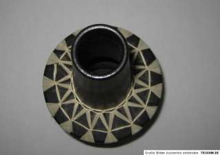 50er Jahre Keramik Vase Gumdner mit Bast bespannt   tolle Form 