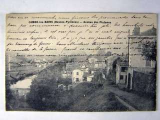 CAMBO, FRANCE BAINS PLATANES AVENUE 1915 POSTCARD  