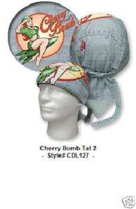 Cherry Bomb Tattoo Doo Rag Headwrap Premium Sweatband  