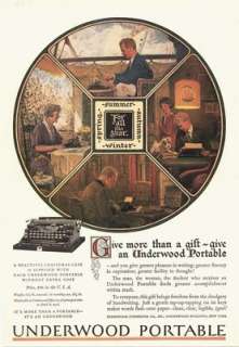 AD Underwood portable typewriter all year around advertising  