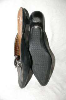 Cole Haan Black Leather Slides Mules Heels Womens 6 B  
