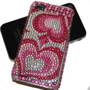 LUXUS iPhone 4g 4 STRASS Cover Hard BLING GLITZER Hülle  