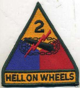 US Army 2nd Armoured Hell on Wheels Patch New  
