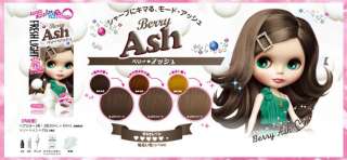   Box FRESH LIGHT Japan Blythe Doll Bubble Hair Color Kit BERRY ASH