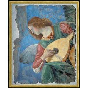 Bild mit Rahmen: Melozzo da Forli, Musizierender Engel, 57 x 71 