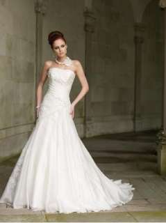 Allure Strapless Wedding Dress/Bridal Gown Size 4 26  