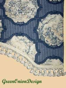 BARGAIN CELLAR Shaped Custom Valance Richloom Toile Fabric  