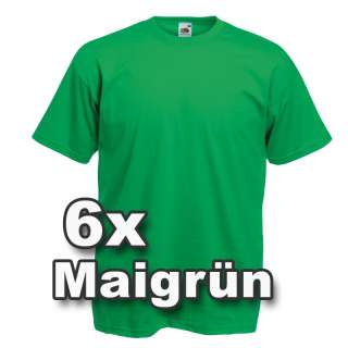 6x FRUIT OF THE LOOM T Shirts Gr. S M L XL XXL XXXL 3XL  