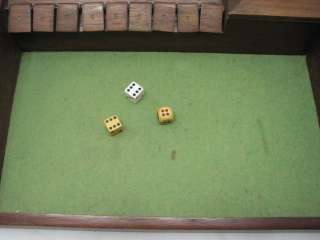   WOODEN DICE GAME OF CHANCE BOARD SHUT THE BOX SALOON WOOD  