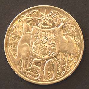 1966 Round 50c coin 80% SILVER . Choice UNC  