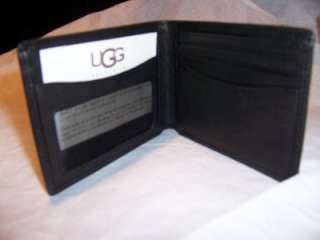 Ugg Australia Slim Bifold Leather Wallet Black  