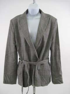 TEENFLO Black Gray Plaid Belted Jacket Coat Sz 10  