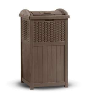 Suncast Resin Wicker Trash Hideaway GHW1732 at The Home Depot