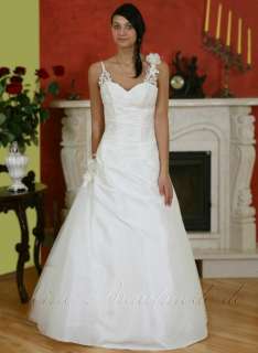 Hochzeitskleid Brautkleid nach Maß Träger weiß creme 1A  