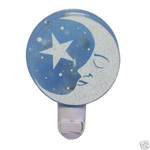 Starry Night Moon Face Star Celestial Night Light Lamp  