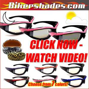 Transition lady women motorcycle riding biker glasses  