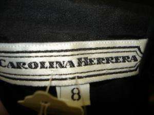 CAROLINA HERRERA black velvet evening dress 8 CLASSY!!!  