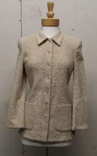 Valentino Miss V Vintage Italian Beige Textured Ladies Jacket  