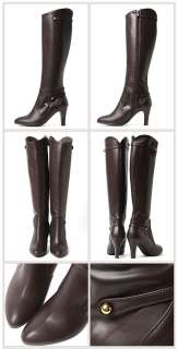   Womens Shoes Dark Browns 3.1 inch Knee High Heels Long Boots /12913