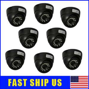 Lot of 8 IR Night Vision Dome Color Security Cameras US  