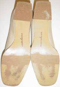 Great Pair! ~ Easy Spirit ~ Beige Tan Cream Leather Heels Shoes Size 8 