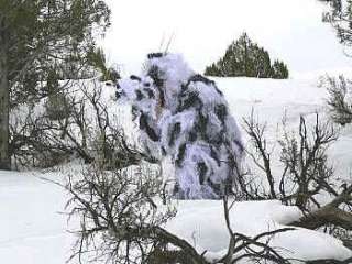 TACTICAL CAMOUFLAGE GHILLIE SUIT+RIFLE WRAP WINTER SNOW  