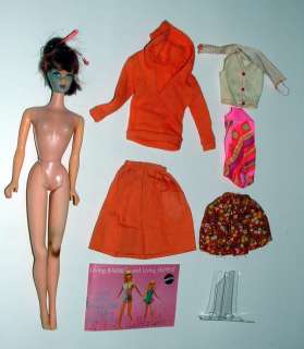 1960s TITIAN TNT BARBIE DOLL, CLOTHING ITEMS, FASHION BOOKLET 