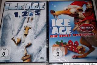 Ice Age 1 + 2 + 3 + Bonus Coole Bescherung ( Vorschau Ice Age 4)   4 