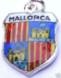 MALLORCA SPAIN Coat of Arms Vintage Travel Shield Charm  