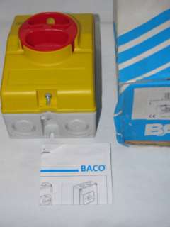 NIB Baco Rotary Isolating Switch in Enclosure 222 172  