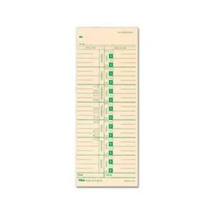 Time Card for Acroprint, IBM, Lathem and Simplex, Weekly, 3 1/2 x 9, 5 