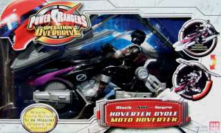 Operation Overdrive BLACK Hovertek Cycle & Power Ranger Figure NEW 