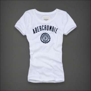 Abercrombie & Fitch T Shirt da Donna A&F Core White M  