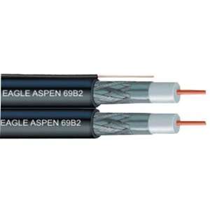 Eagle Aspen 69B2 Dual RG6 Solid Copper Coaxial Cable and Messenger 