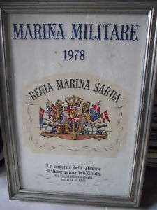 Regia Marina Sarda   Quadro Marina Militare 1978  