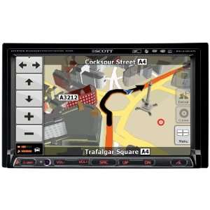 Scott DNX 2100 GPS Autoradio (17,7 cm LCD Touchsreendisplay, 3D GPS 