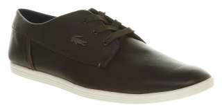 Mens Lacoste Aylmer Oxford Brown Leather Casual Shoes  