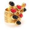 Yves Saint Laurent   ARTY GOLD PLATED GLASS STONE RING    