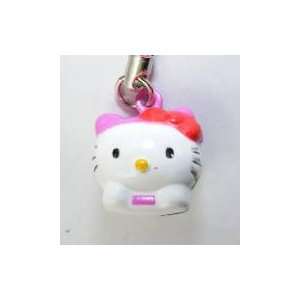  Pink Bow Hello Kitty Bell Straps, Charms or Keychains, a 