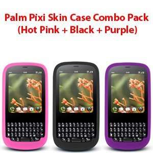   Palm Pixi Plus skin cases (hot pink + purple + black)) Cell Phones