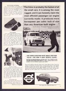 1960 Volvo Sedan & P 1800 Sports Coupe Photo print ad  