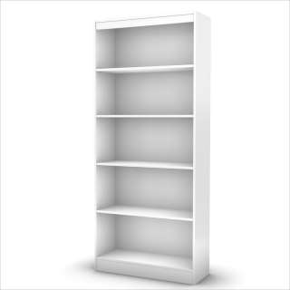 South Shore 5 Shelf Pure White Bookcase 066311048476  