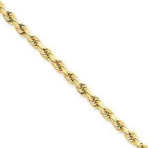    3mm, 14 Karat Gold, Diamond Cut Rope Chain   24 inch Jewelry